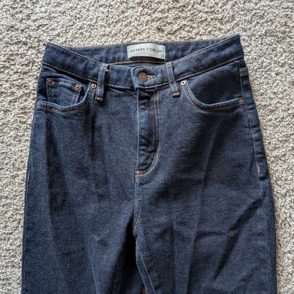 Dark Wash High Rise Denim Forum Jeans - Picture 2 of 6
